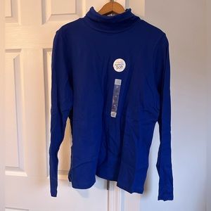 Kim rogers blue turtle neck, size medium